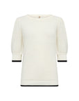 Sommerstrick Shirt mit schwarzem Bund