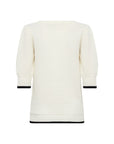 Sommerstrick Shirt mit schwarzem Bund