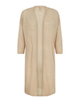 feiner Cardigan in lang in Sand