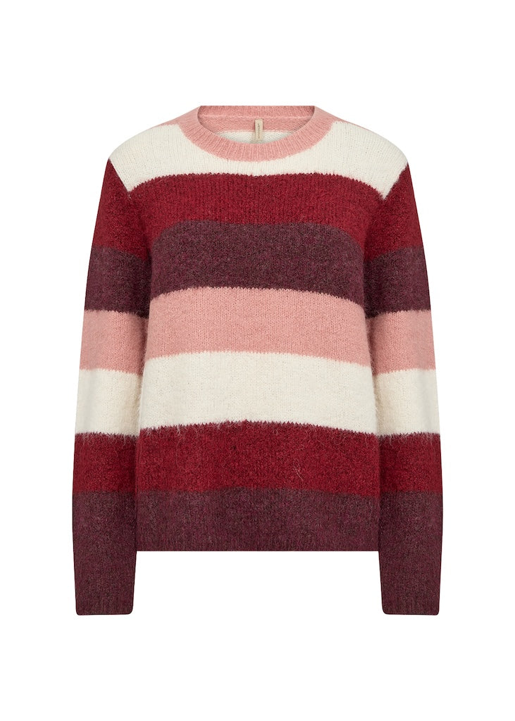 Kuschelpullover mit breiten Streifen