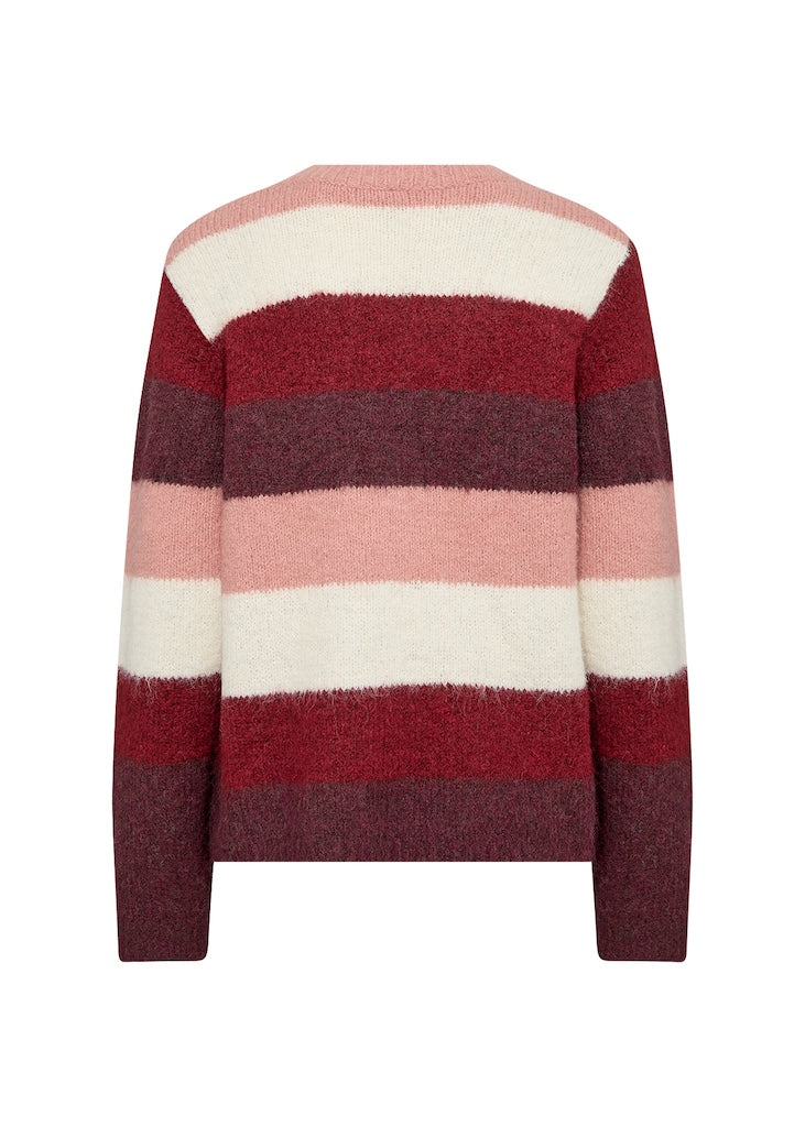 Kuschelpullover mit breiten Streifen