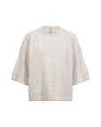 Pullover mit mittellangen Ärmeln und weicher Textur in Sand