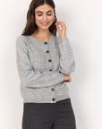 elegante Strickjacke in Grau