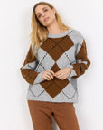 Strickpullover mit Argyle-Muster