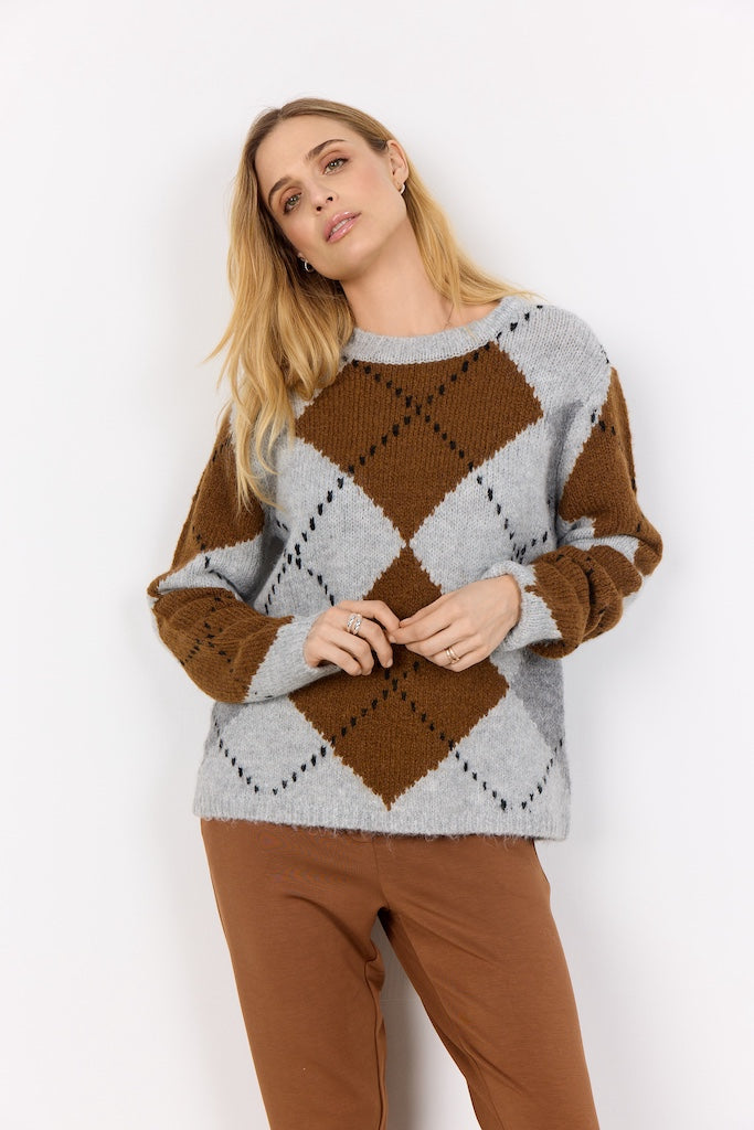 Strickpullover mit Argyle-Muster