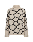 Pullover mit Muster und höherem Kragen