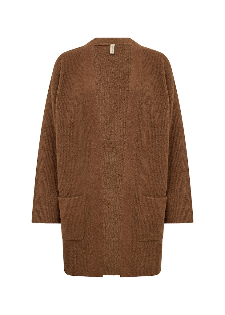 Strickjacke lang in Toffee