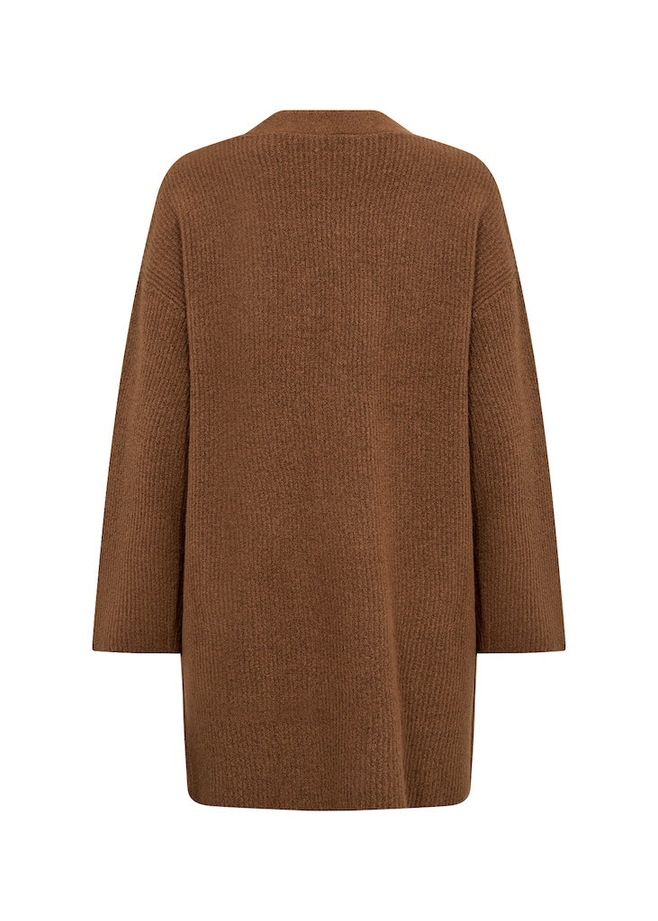 Strickjacke lang in Toffee