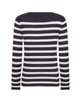 *Ripp-Pullover mit geradem Saum in Navy