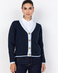 * Strick Cardigan mit Holzknöpfen in Navy