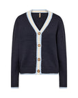 * Strick Cardigan mit Holzknöpfen in Navy