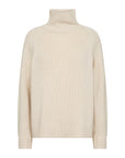 Pullover mit hohem Kragen in Sand