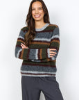 Pullover mit elegantem Streifenmuster