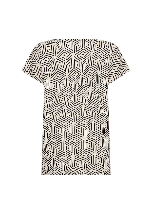 Shirt im Blusenlook mit grafischem Muster