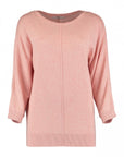 Kuscheliger Longpullover in Rosa