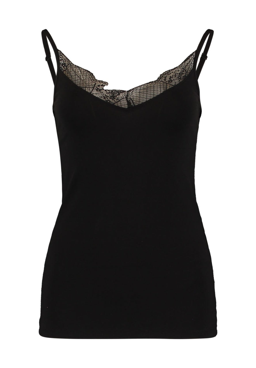 Spitzentop in Schwarz