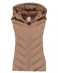 Weste mit flexibler Taille in Taupe