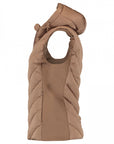 Weste mit flexibler Taille in Taupe