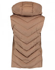 Weste mit flexibler Taille in Taupe