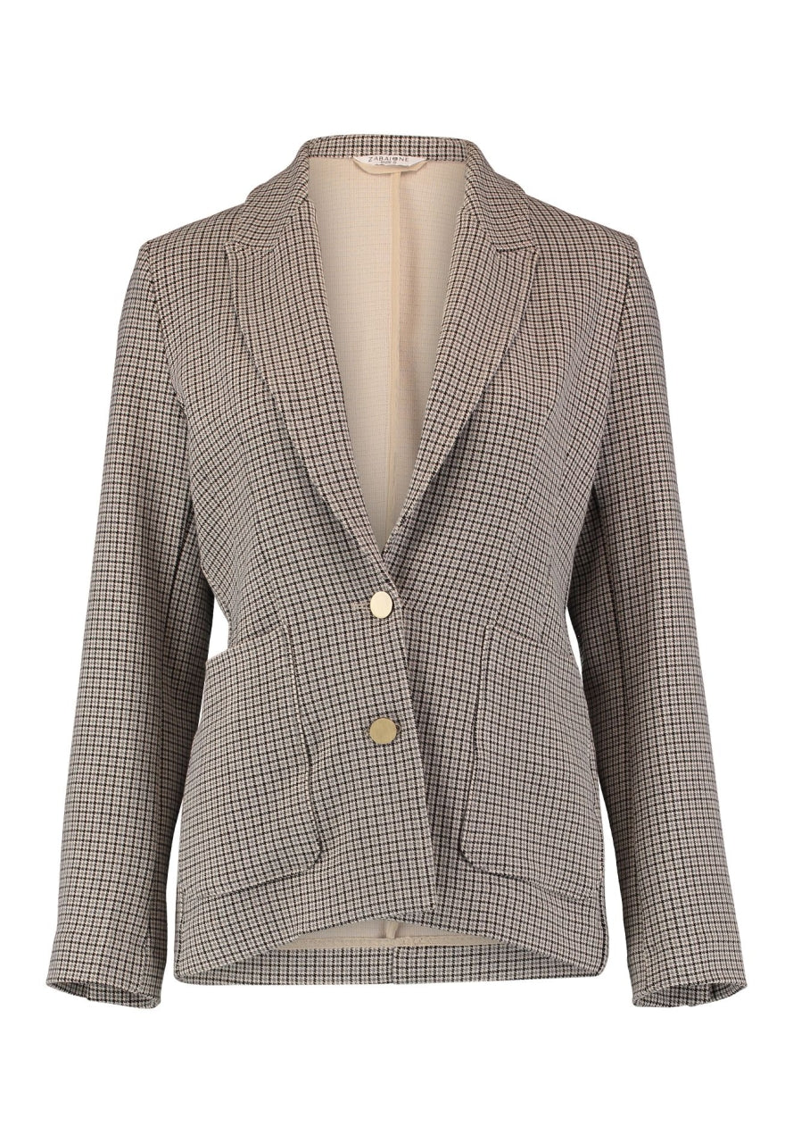 Edler Blazer mit Hahnentritt-Muster