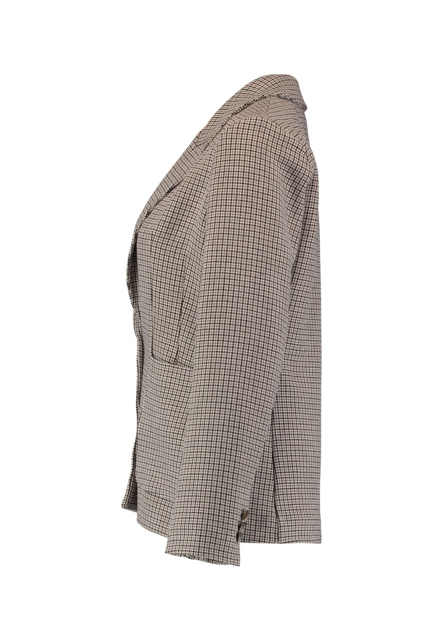 Edler Blazer mit Hahnentritt-Muster
