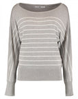 Gestreifter Pullover in Grau