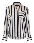 Gestreifte Bluse in Navy