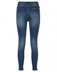 Mittelblaue Jeanshose mit Herzknöpfen