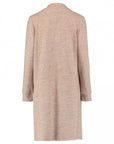 Langer Cardigan in Beige-meliert