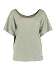 Leichtes Shirt in Grün-meliert