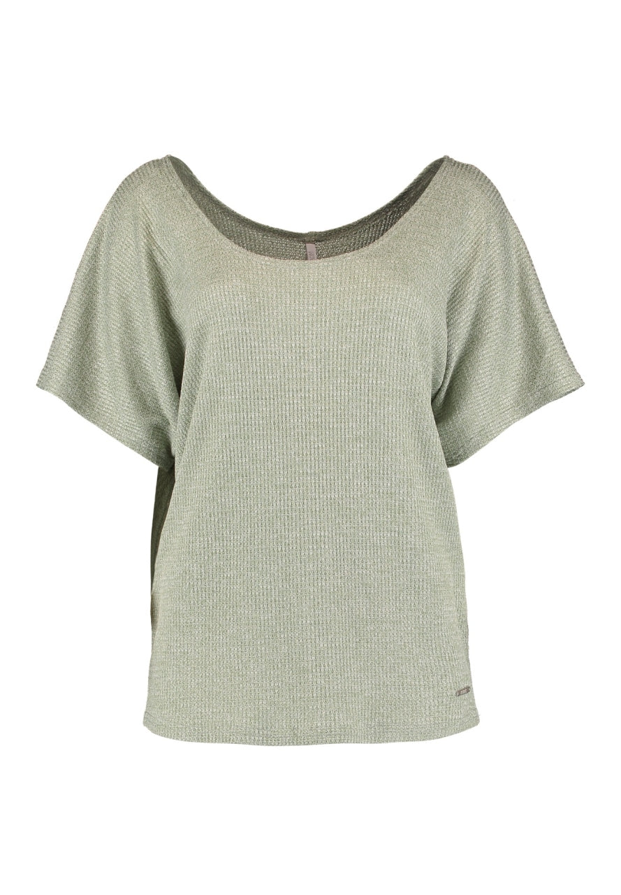 Leichtes Shirt in Grün-meliert