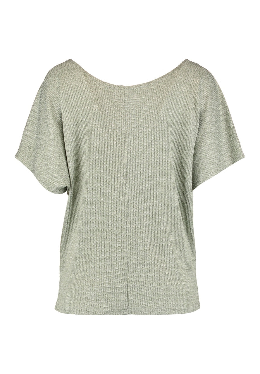 Leichtes Shirt in Grün-meliert