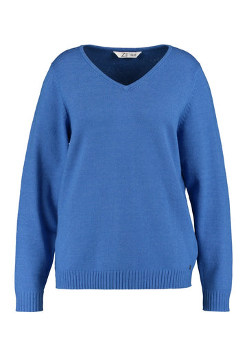 Plus Size Pullover in Blau