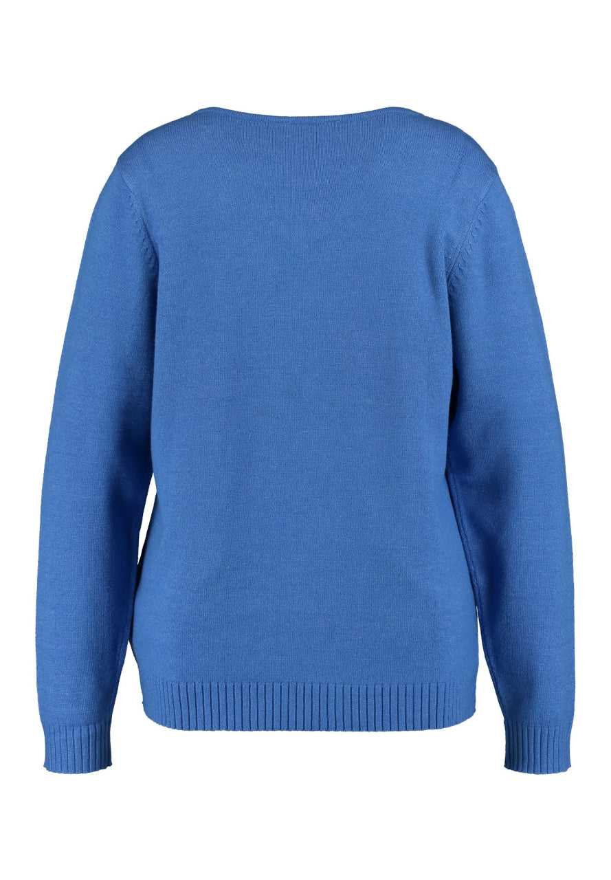 Plus Size Pullover in Blau