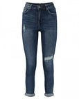 Blaue Jeans leicht destroyed