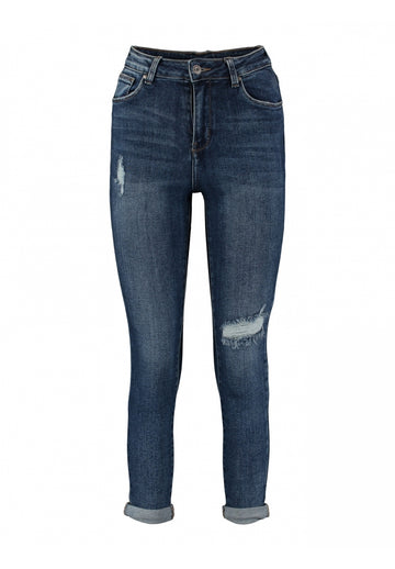 Blaue Jeans leicht destroyed