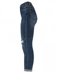 Blaue Jeans leicht destroyed
