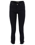 Gebundene Stretch-Hose in Navy