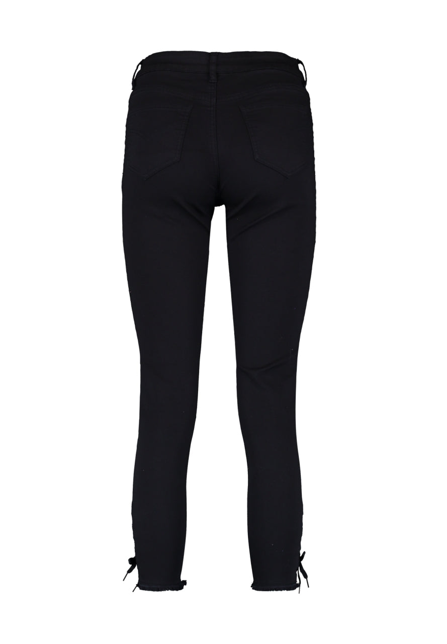 Gebundene Stretch-Hose in Navy