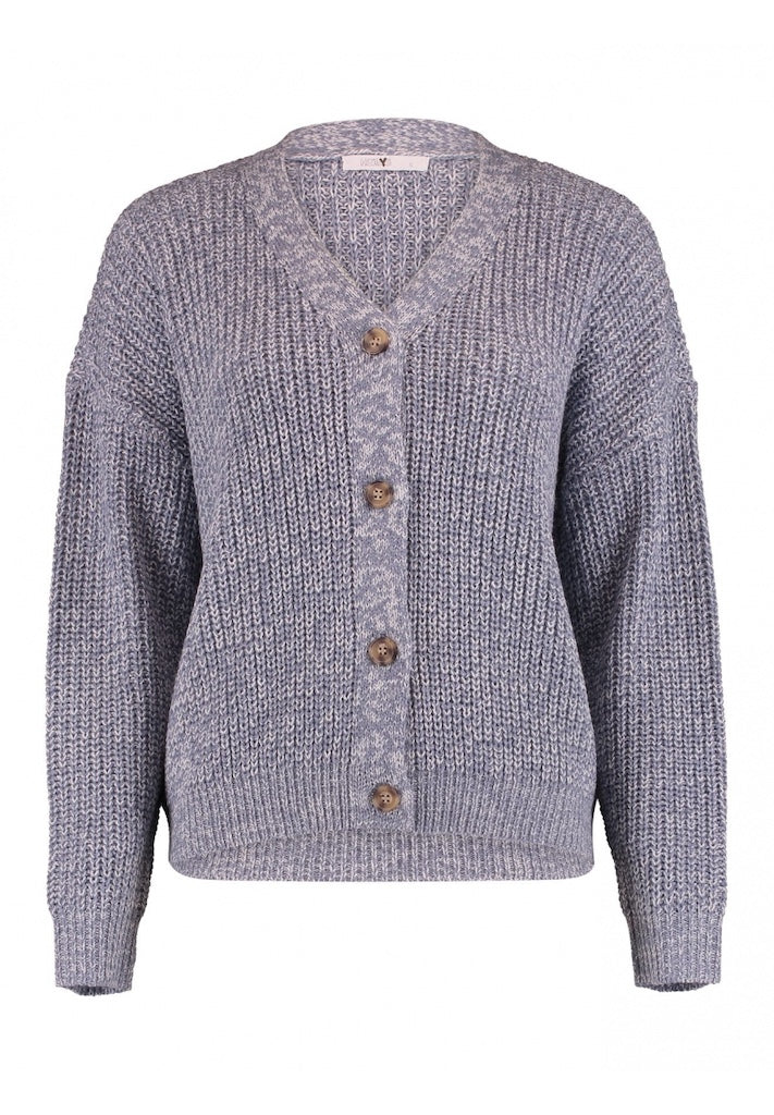 Kuscheliger Cardigan in blau-meliert