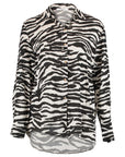 Langarm Bluse mit Zebraprint