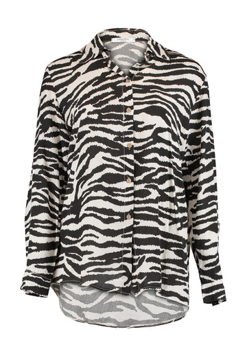 Langarm Bluse mit Zebraprint
