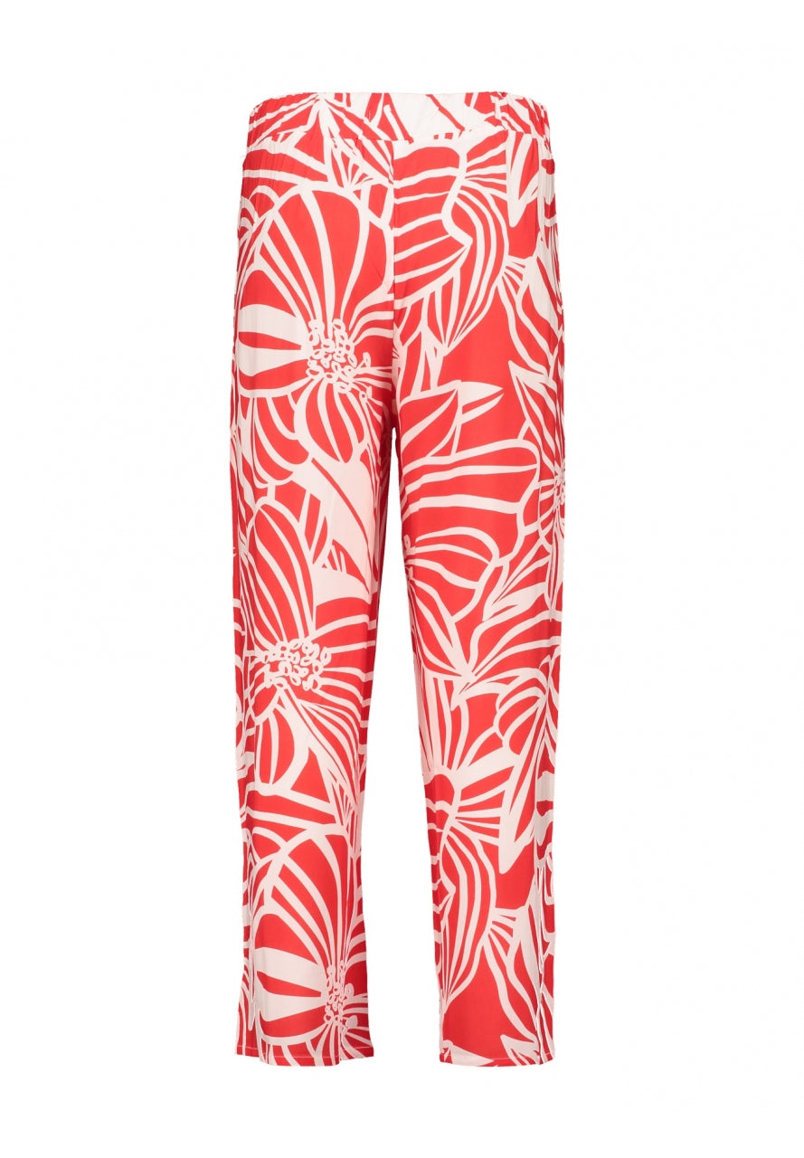 Knallige Culotte mit Blumenprint