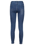 High Waist Jeans in Denim-Waschung