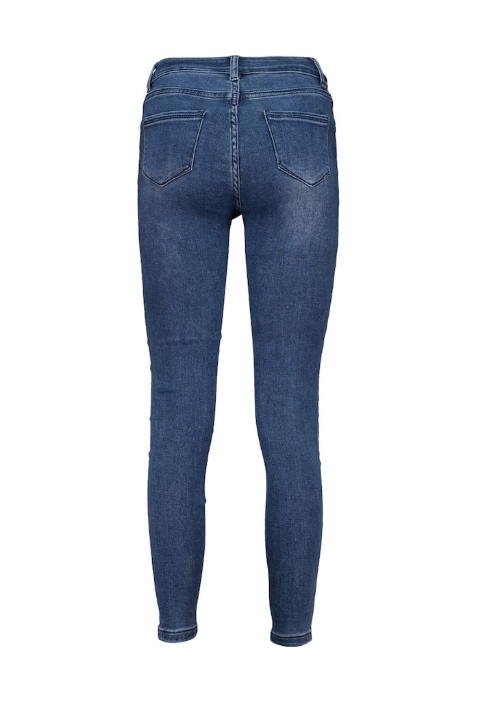 High Waist Jeans in Denim-Waschung