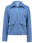 Jacke mit Taschen in Velours-Optik