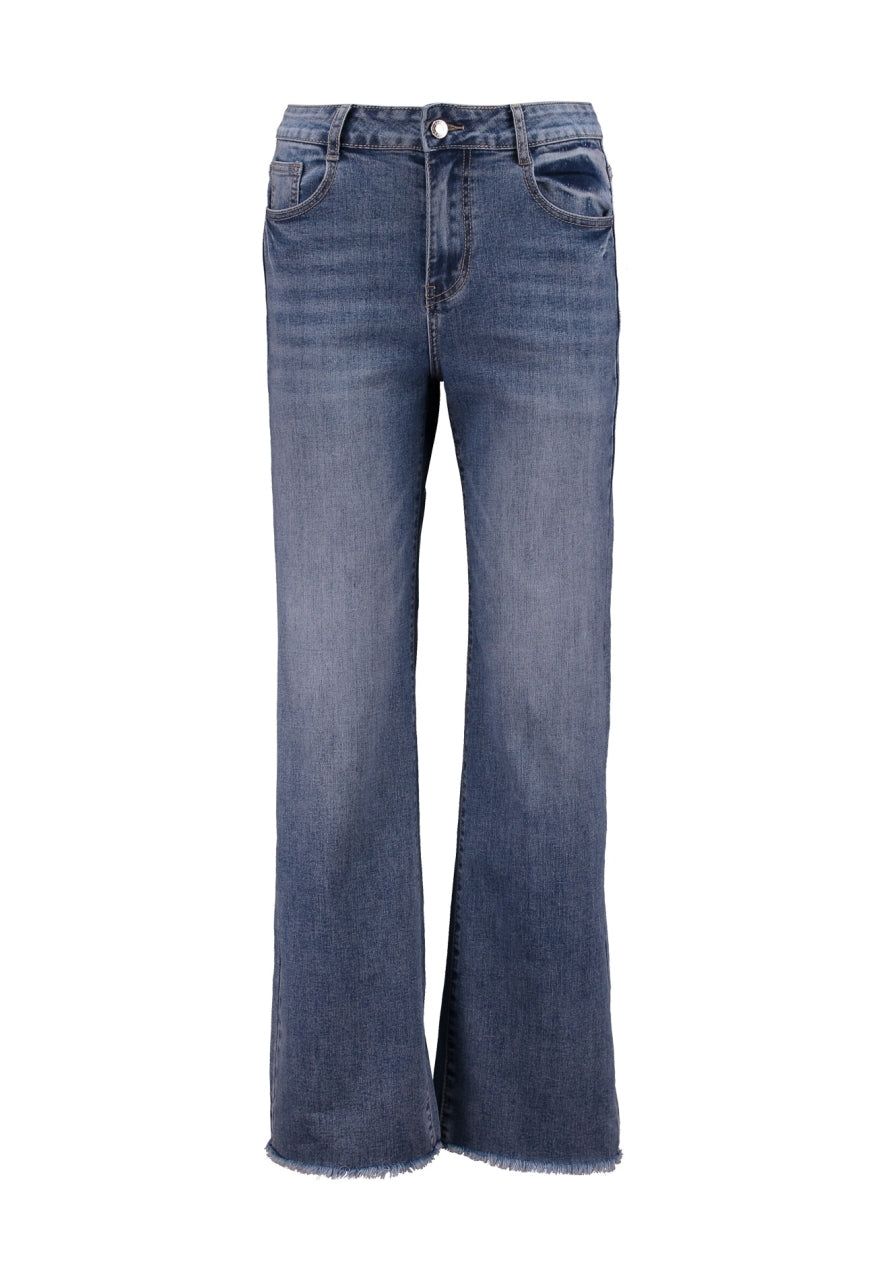 Wide Leg Jeans in Mittelblau