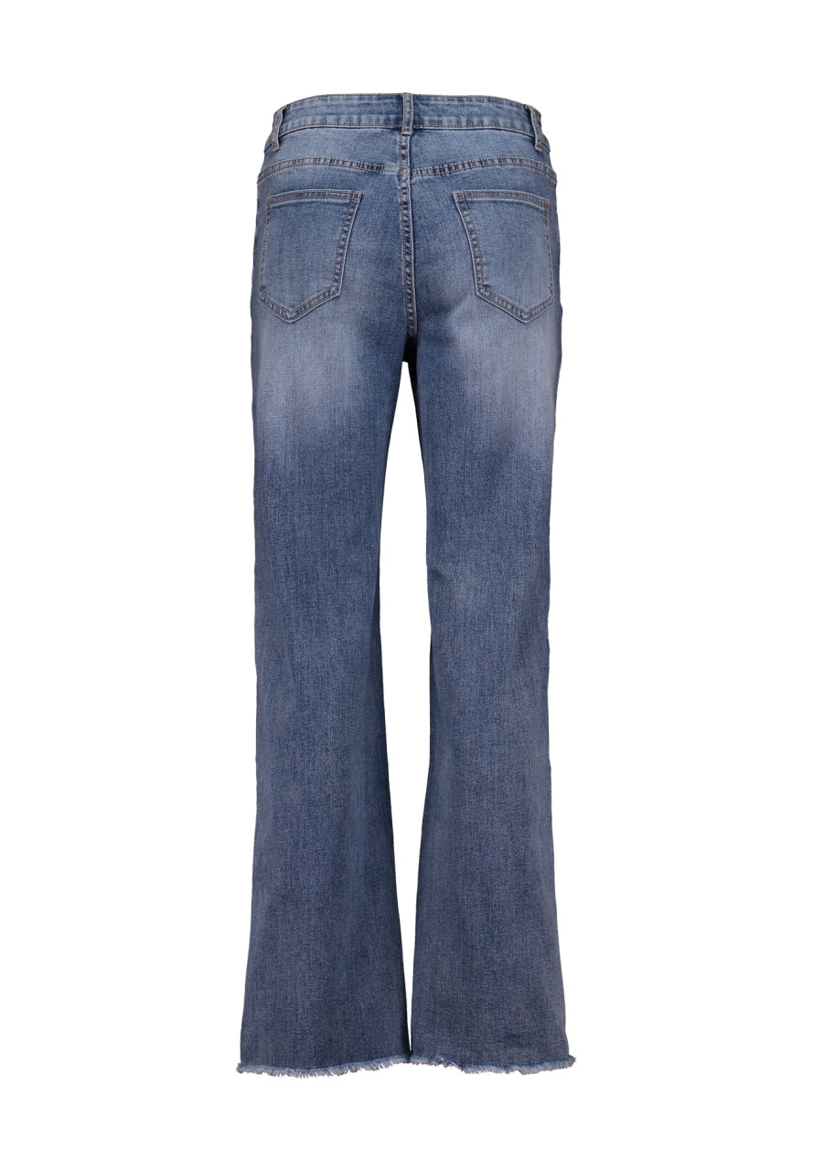 Wide Leg Jeans in Mittelblau