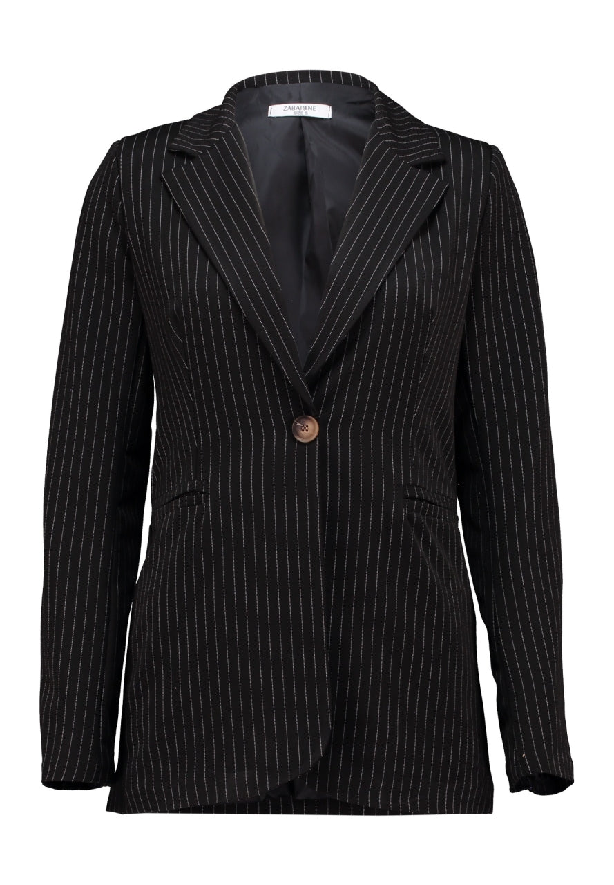 Nadelstreifenblazer in Schwarz