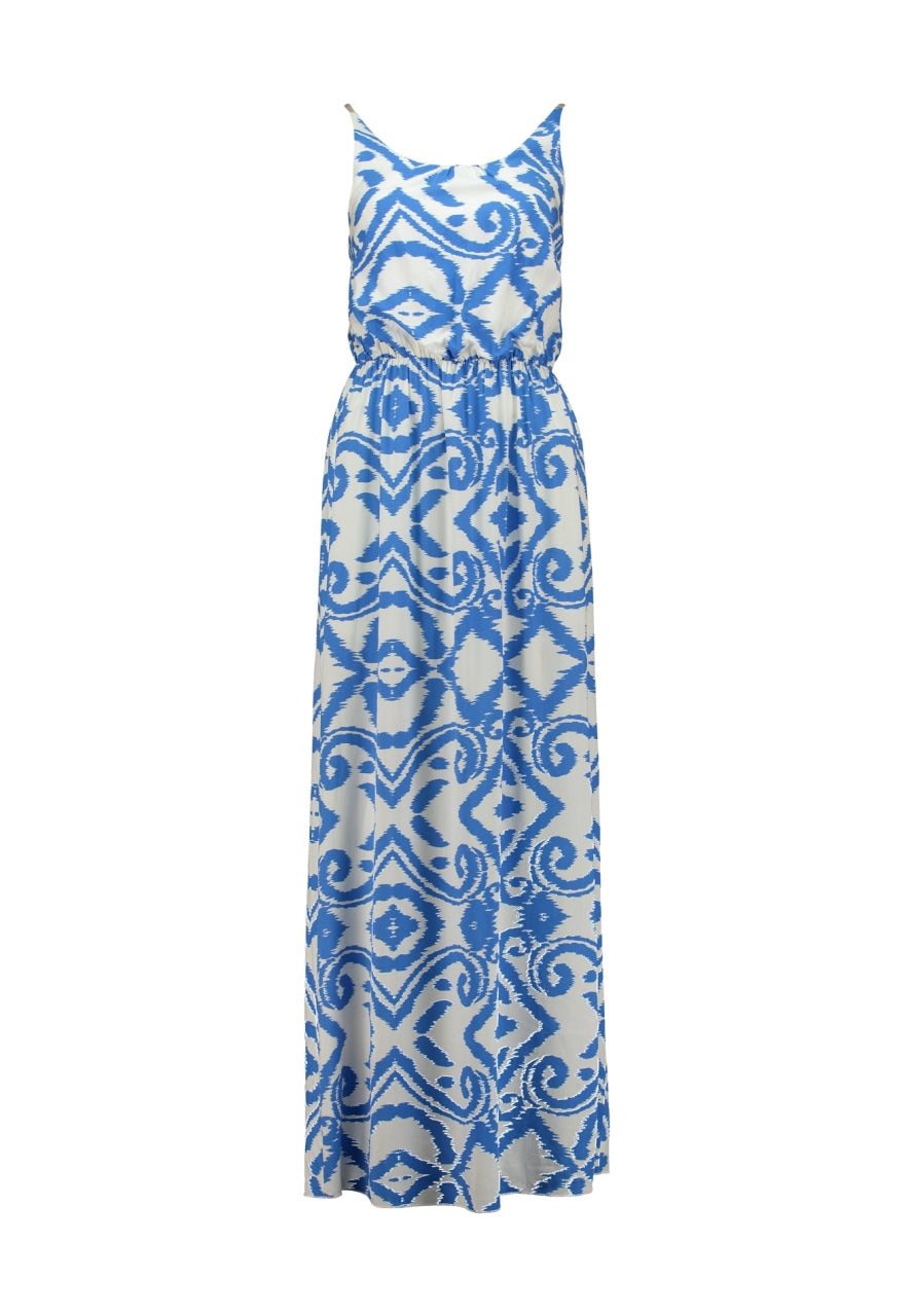 Sommerkleid mit blauem Muster